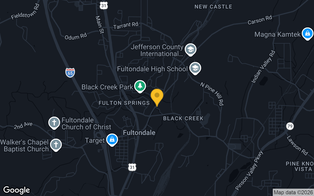 Map of bar trivia spots in Birmingham, AL