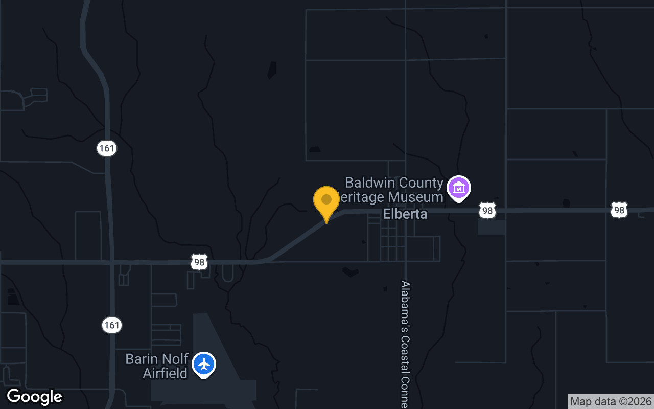 Map of bar trivia spots in Elberta, AL
