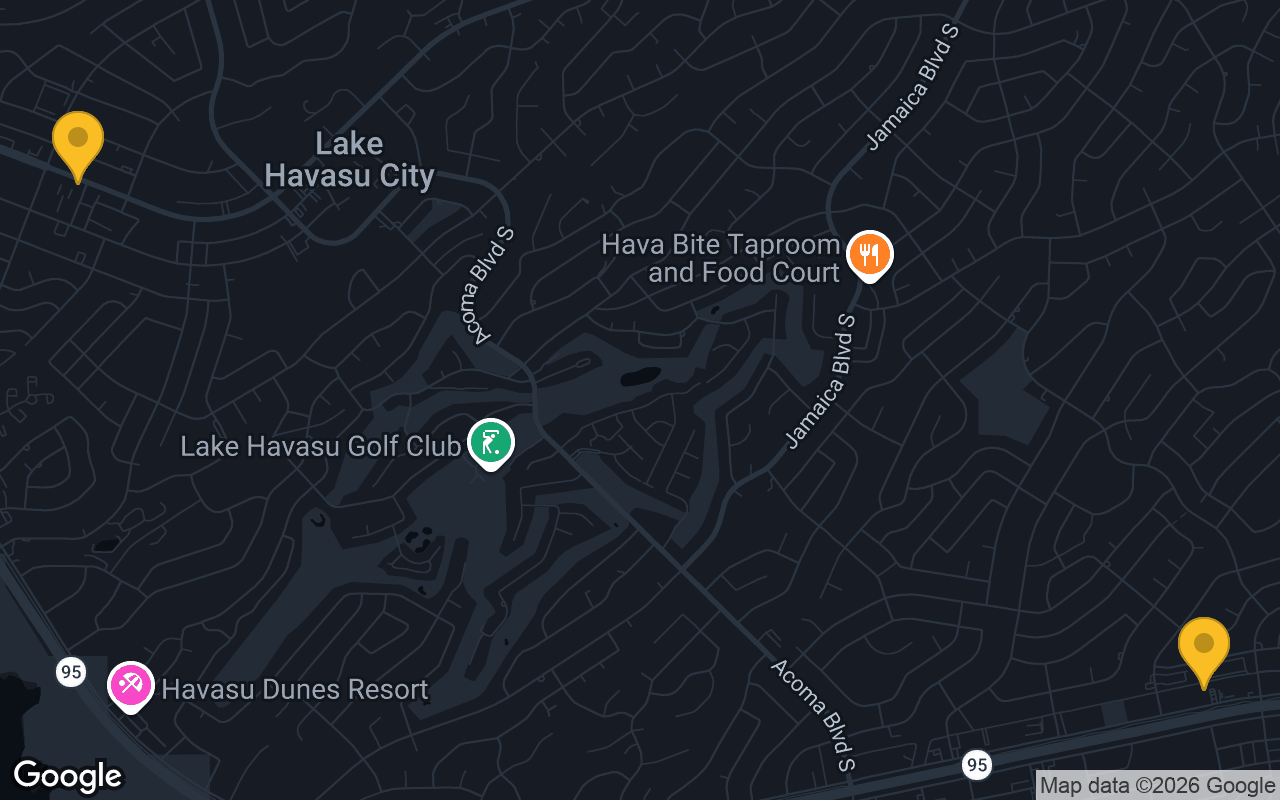 Map of bar trivia spots in Lake Havasu City, AZ