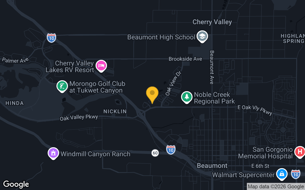 Map of bar trivia spots in Beaumont, CA