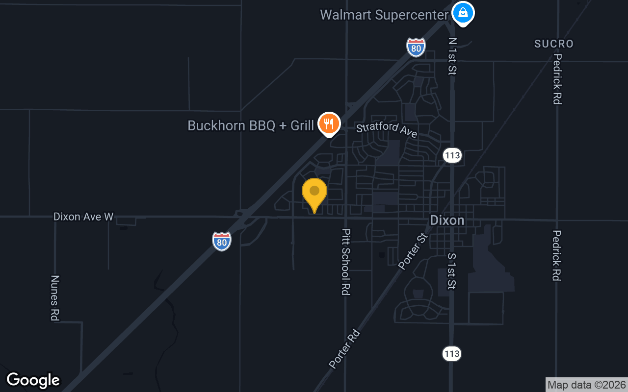 Map of bar trivia spots in Dixon, CA