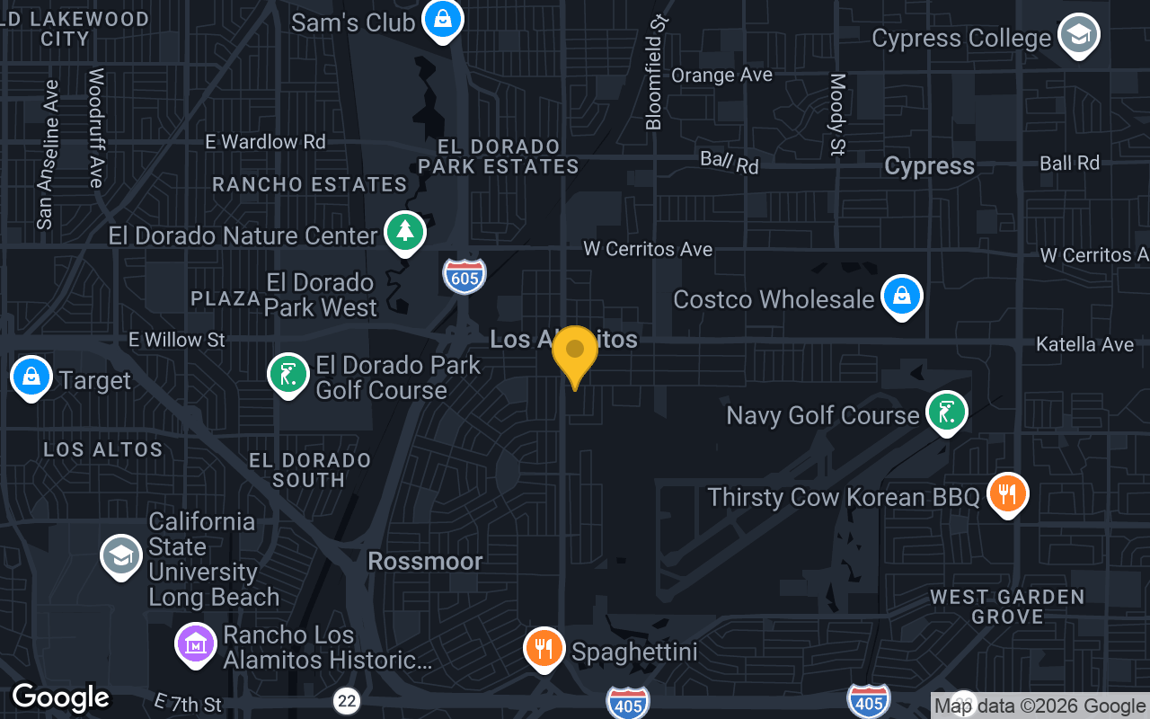 Map of bar trivia spots in Los Alamitos, CA