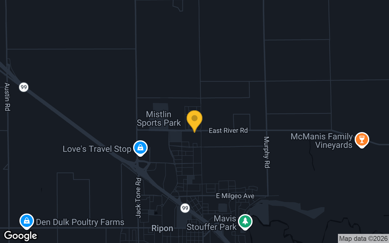 Map of bar trivia spots in Ripon, CA