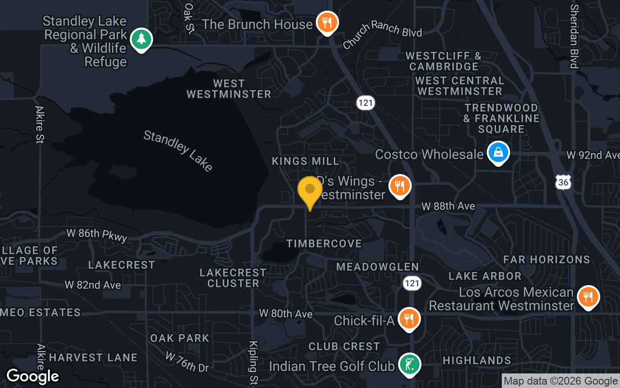 Map of bar trivia spots in Arvada, CO
