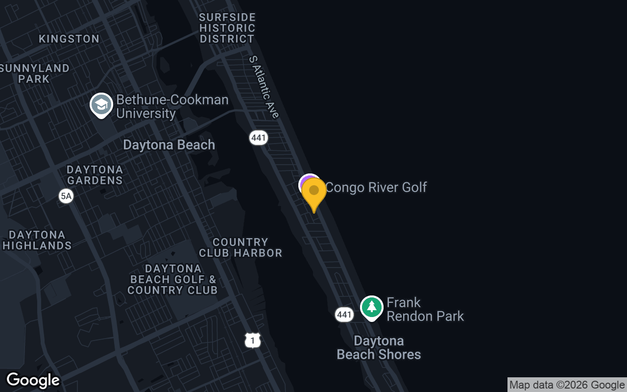 Map of bar trivia spots in Daytona Beach Shores, FL