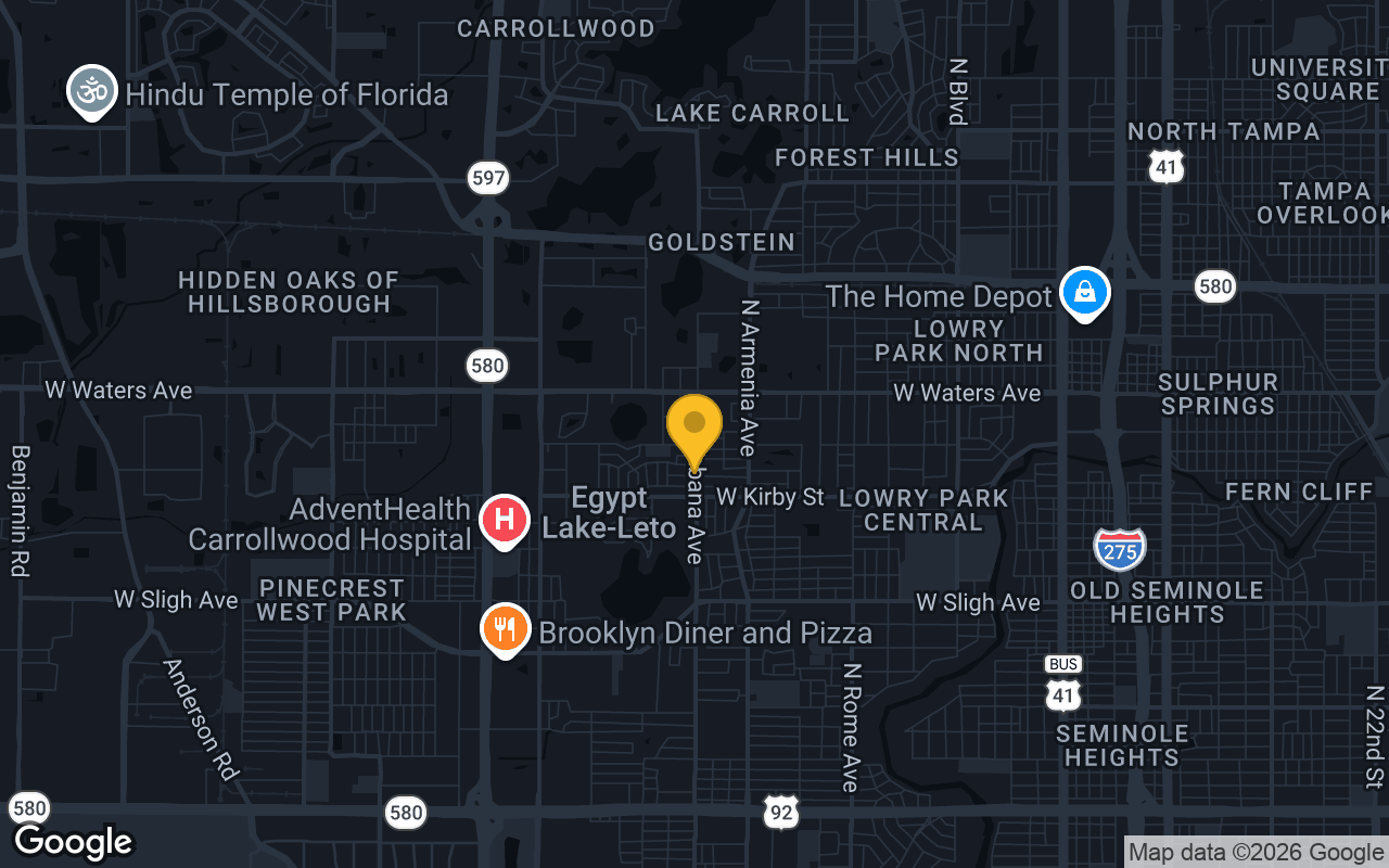 Map of bar trivia spots in Egypt Lake-Leto, FL
