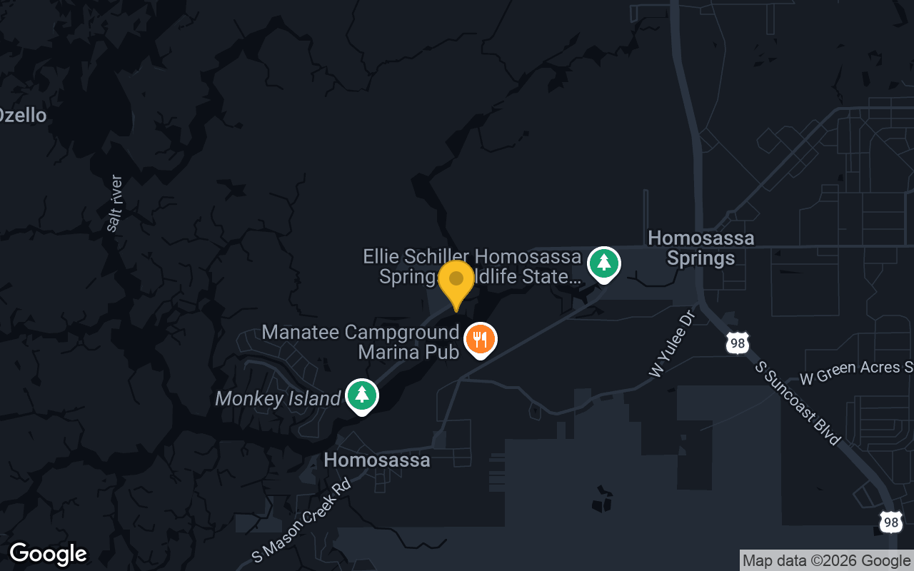 Map of bar trivia spots in Homosassa, FL