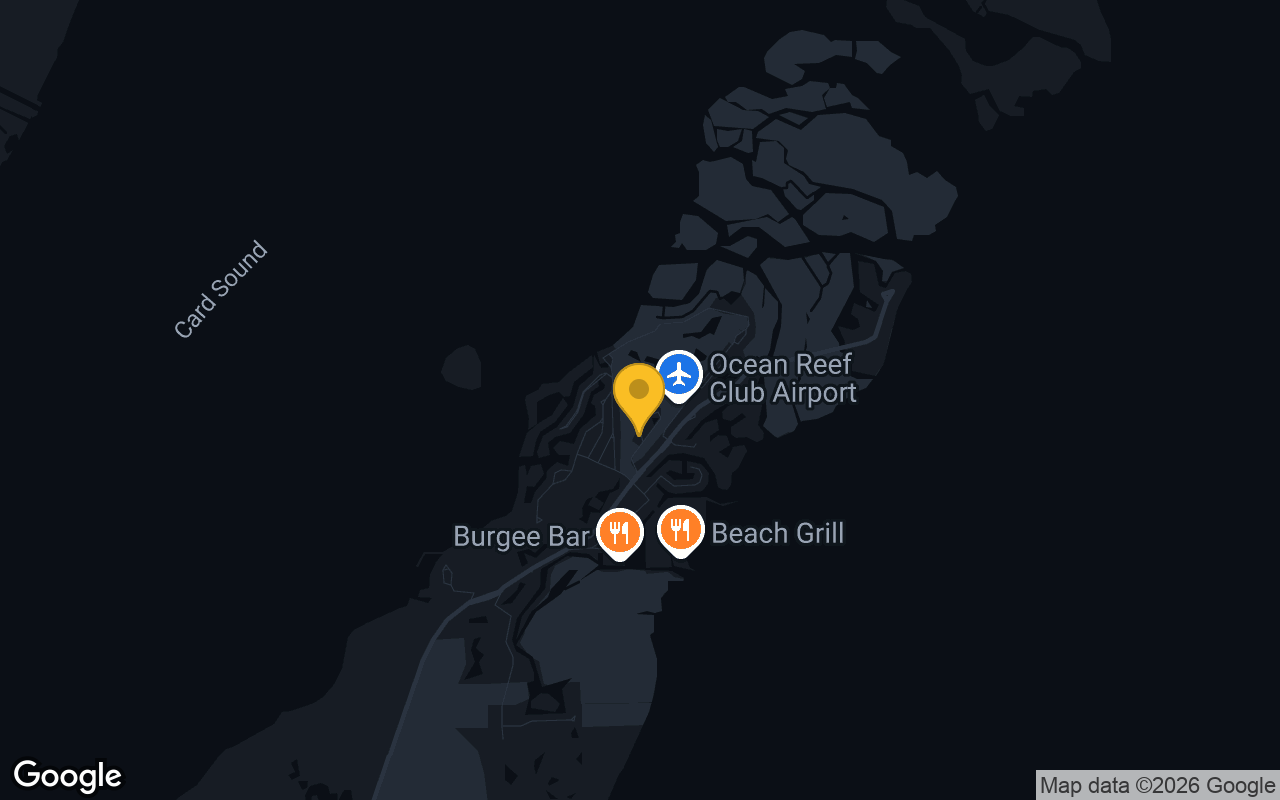 Map of bar trivia spots in Key Largo, FL