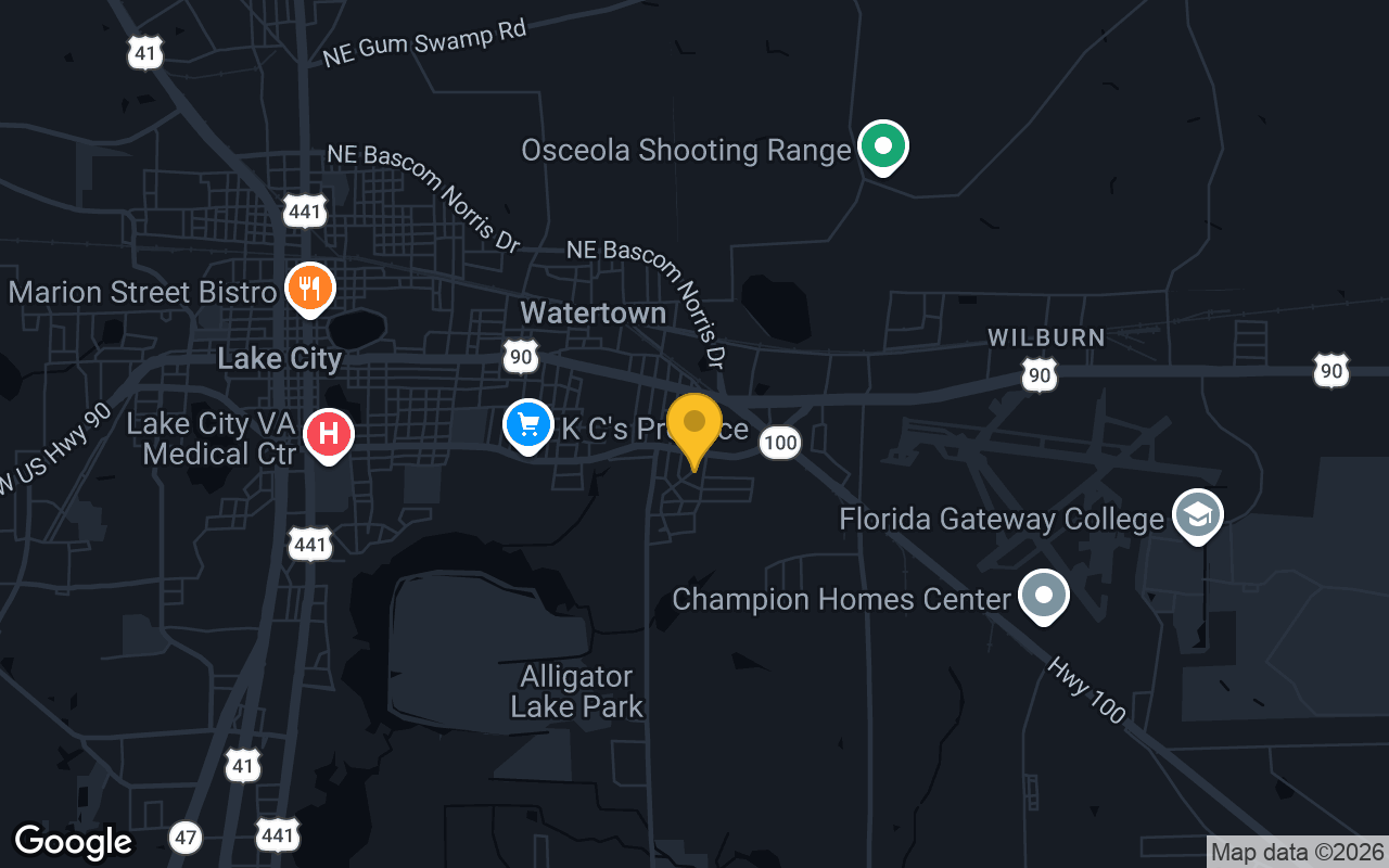 Map of bar trivia spots in Lake City, FL