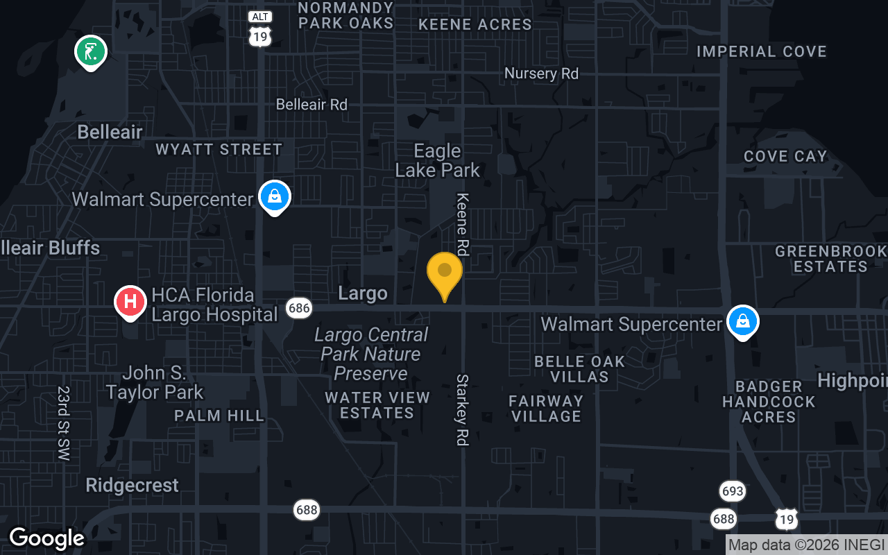 Map of bar trivia spots in Largo, FL