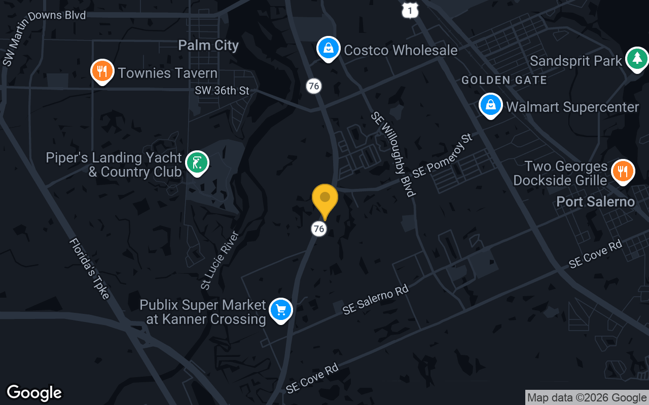 Map of bar trivia spots in Stuart, FL