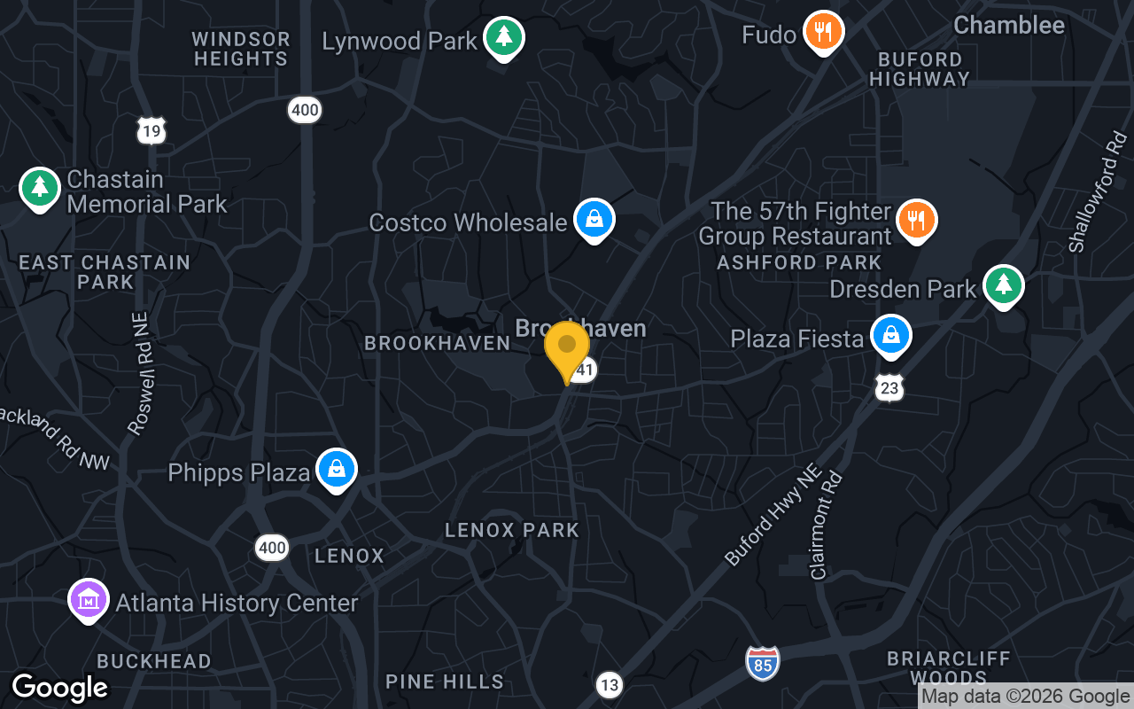 Map of bar trivia spots in Atlanta, GA