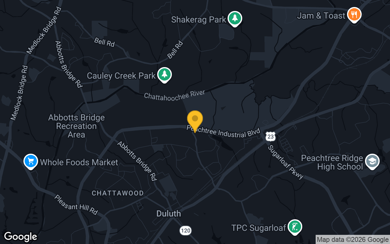Map of bar trivia spots in Duluth, GA