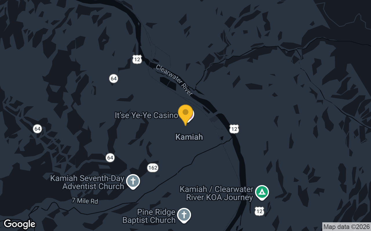 Map of bar trivia spots in Kamiah, ID