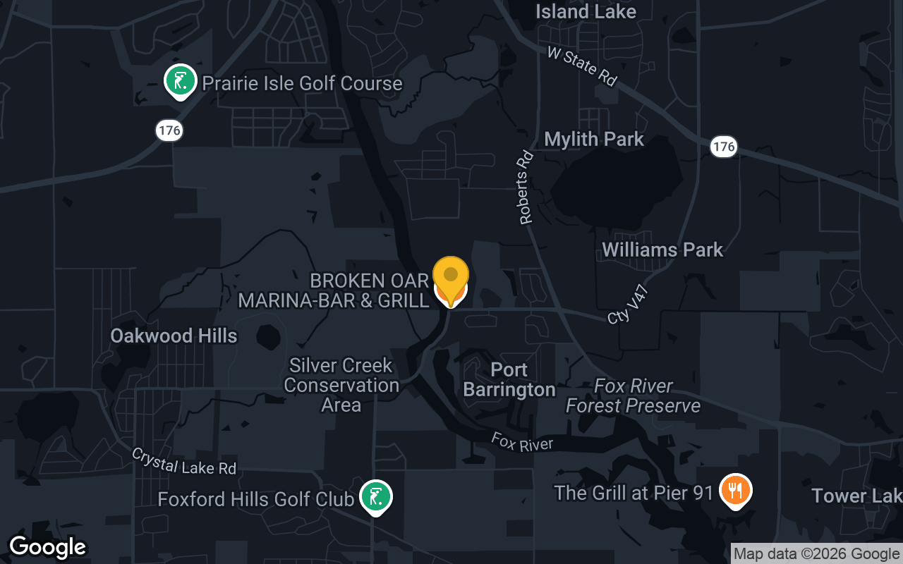 Map of bar trivia spots in Port Barrington, IL