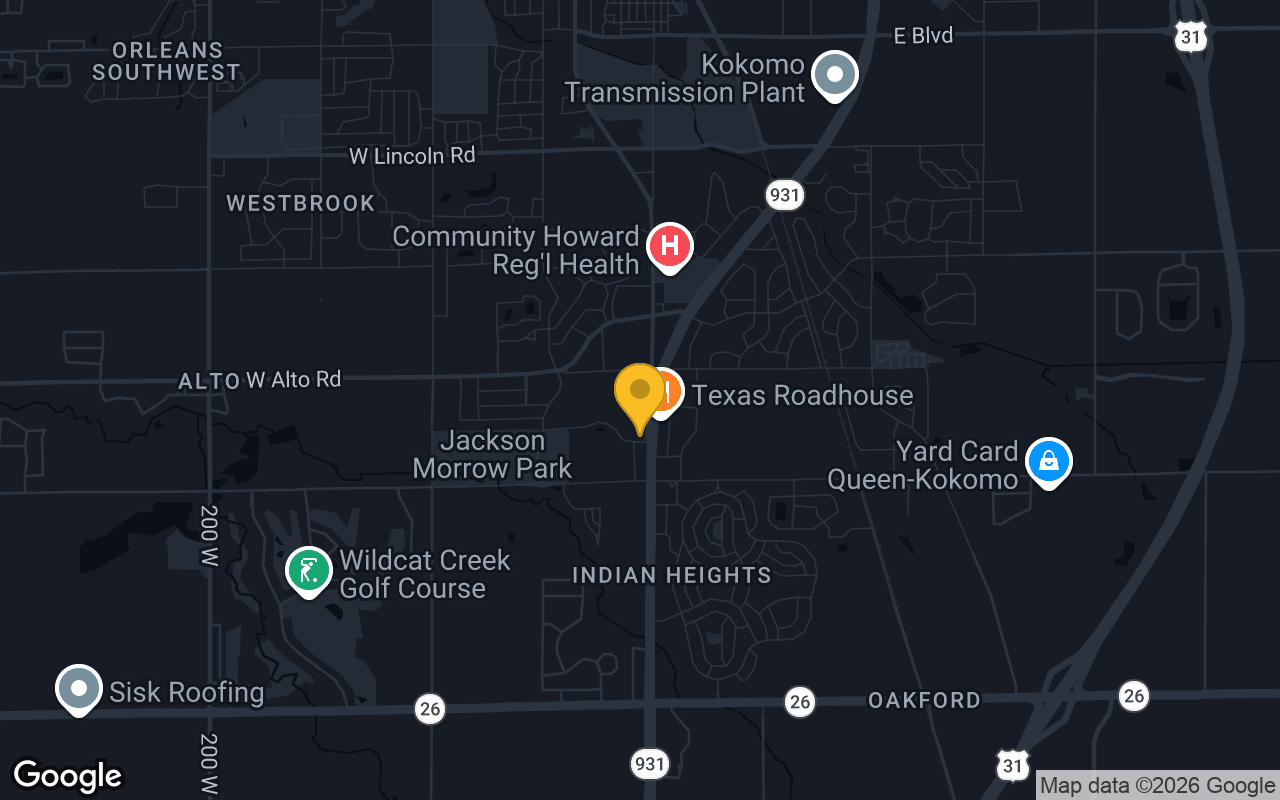 Map of bar trivia spots in Kokomo, IN