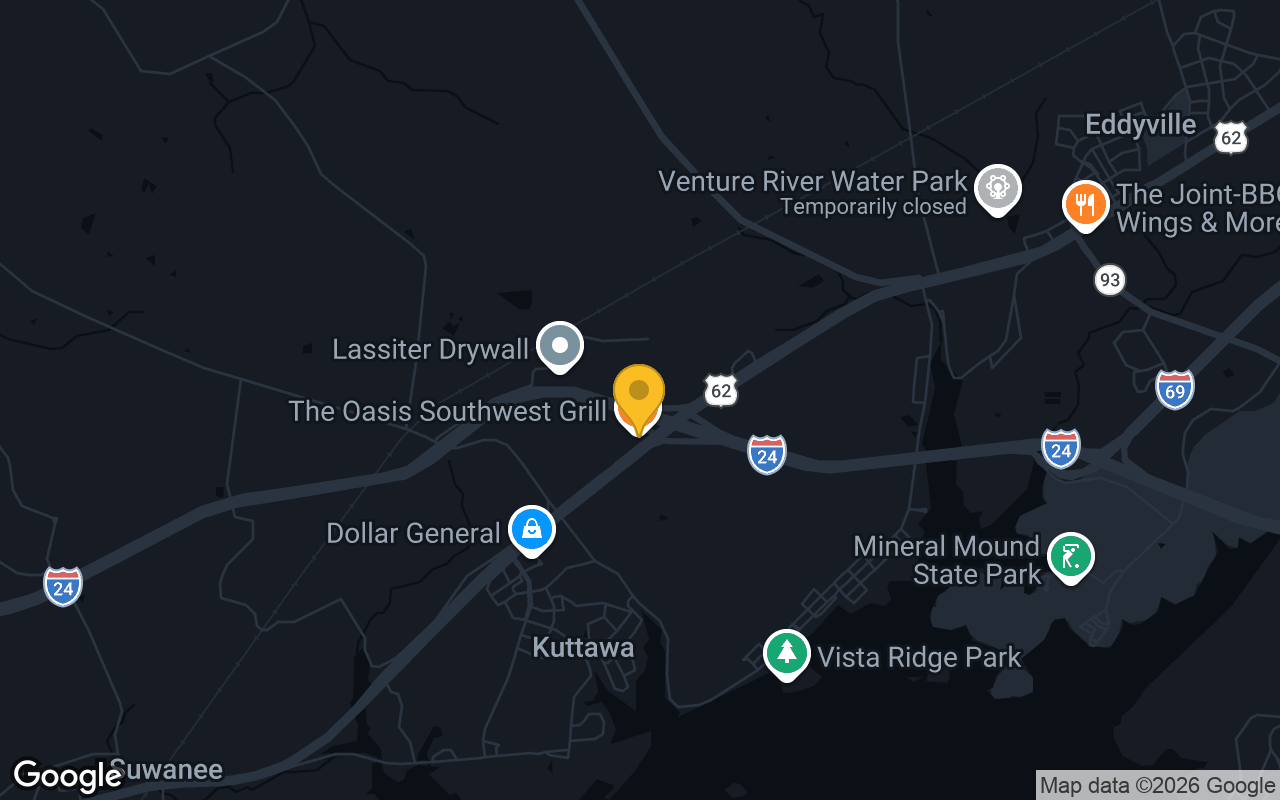Map of bar trivia spots in Kuttawa, KY