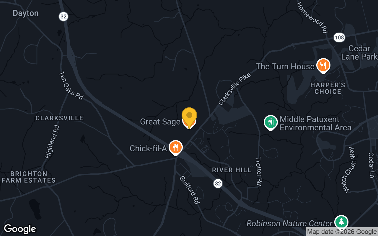 Map of bar trivia spots in Clarksville, MD