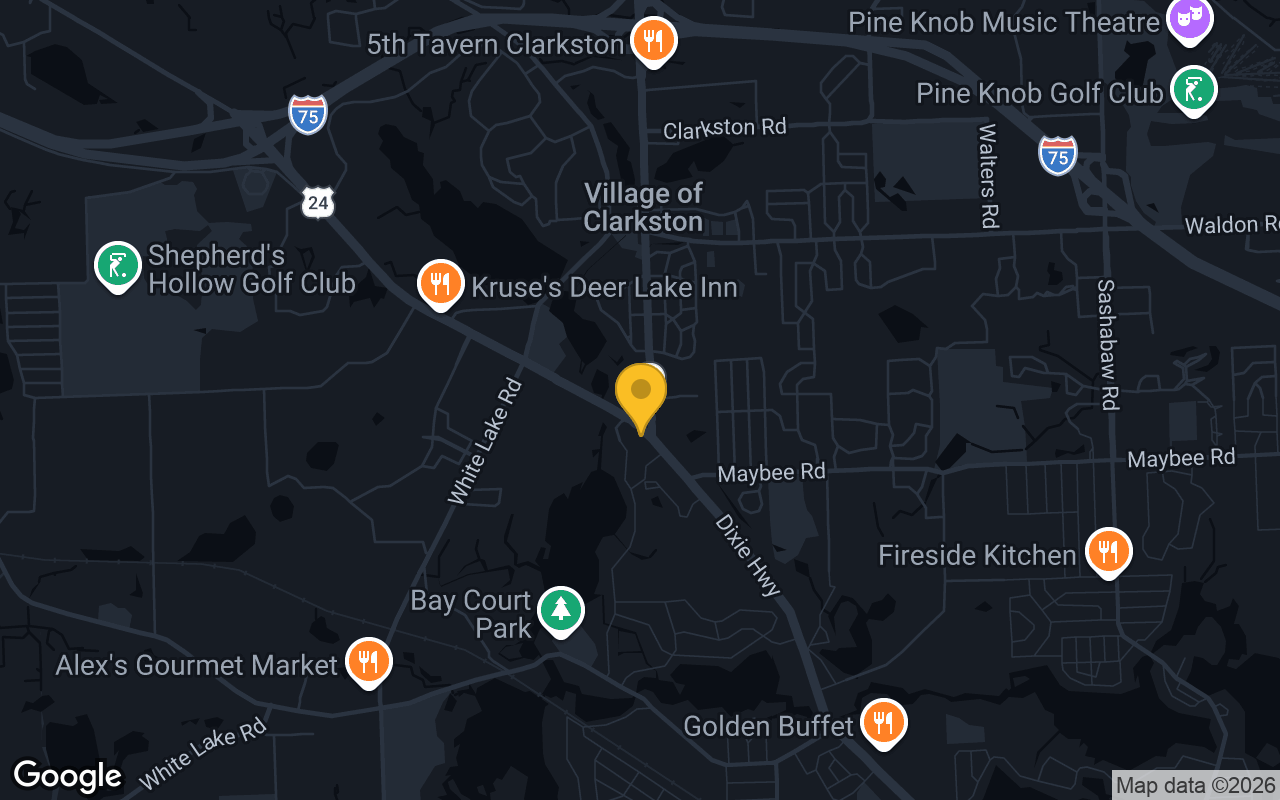 Map of bar trivia spots in Clarkston, MI