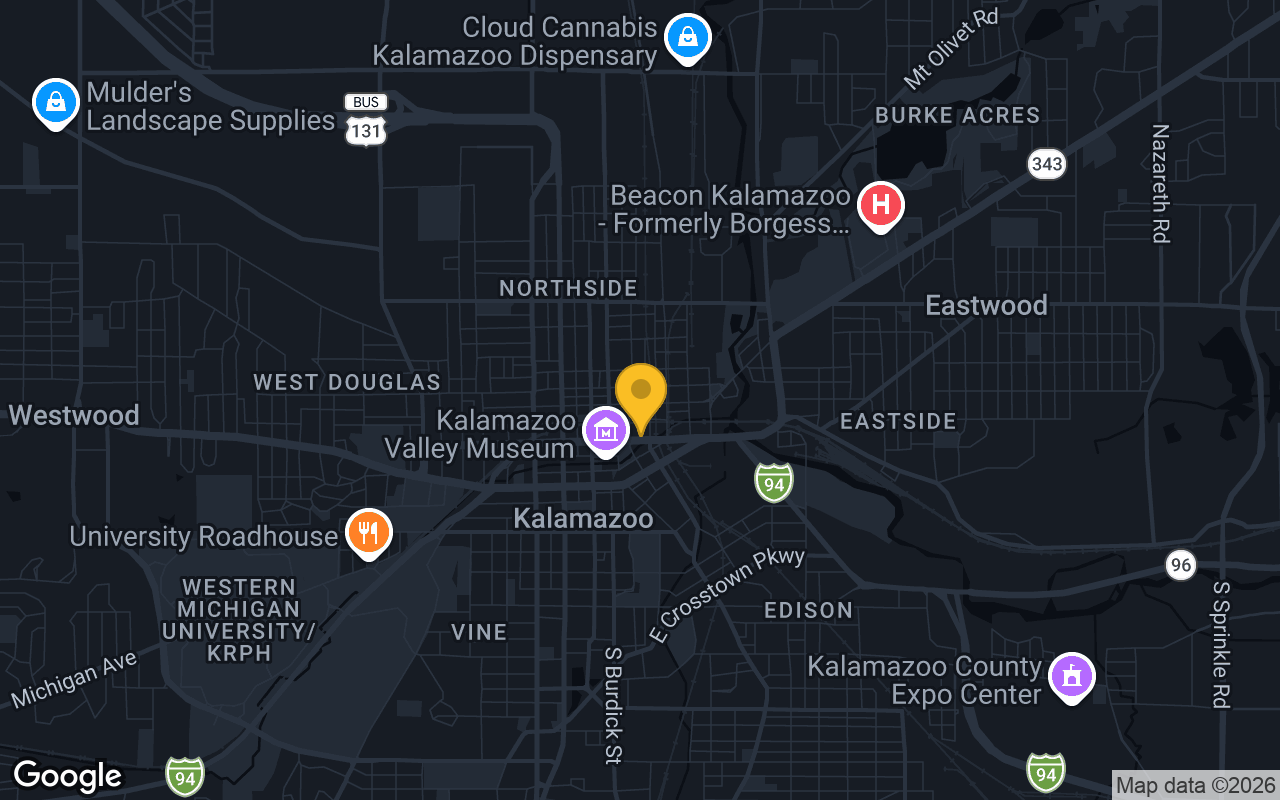 Map of bar trivia spots in Kalamazoo, MI