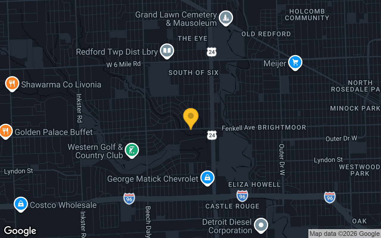 Map of bar trivia spots in Redford township, MI
