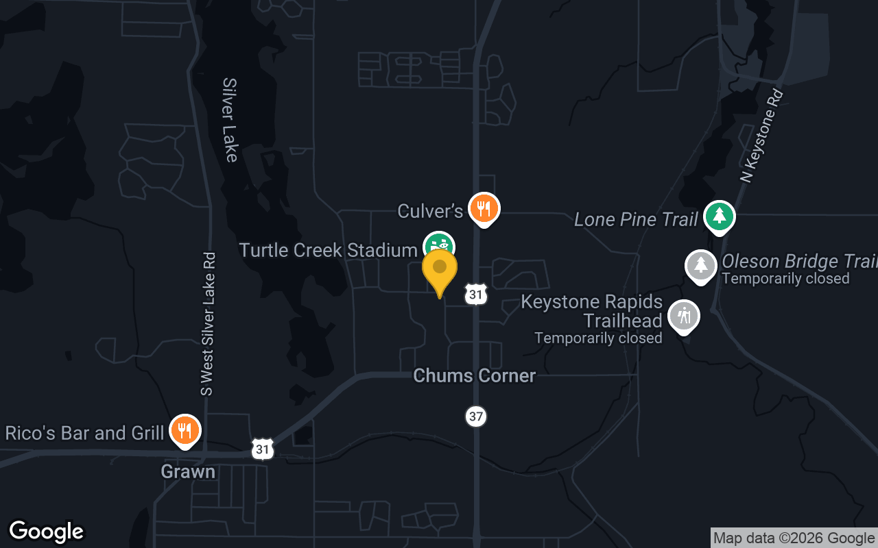 Map of bar trivia spots in Traverse City, MI