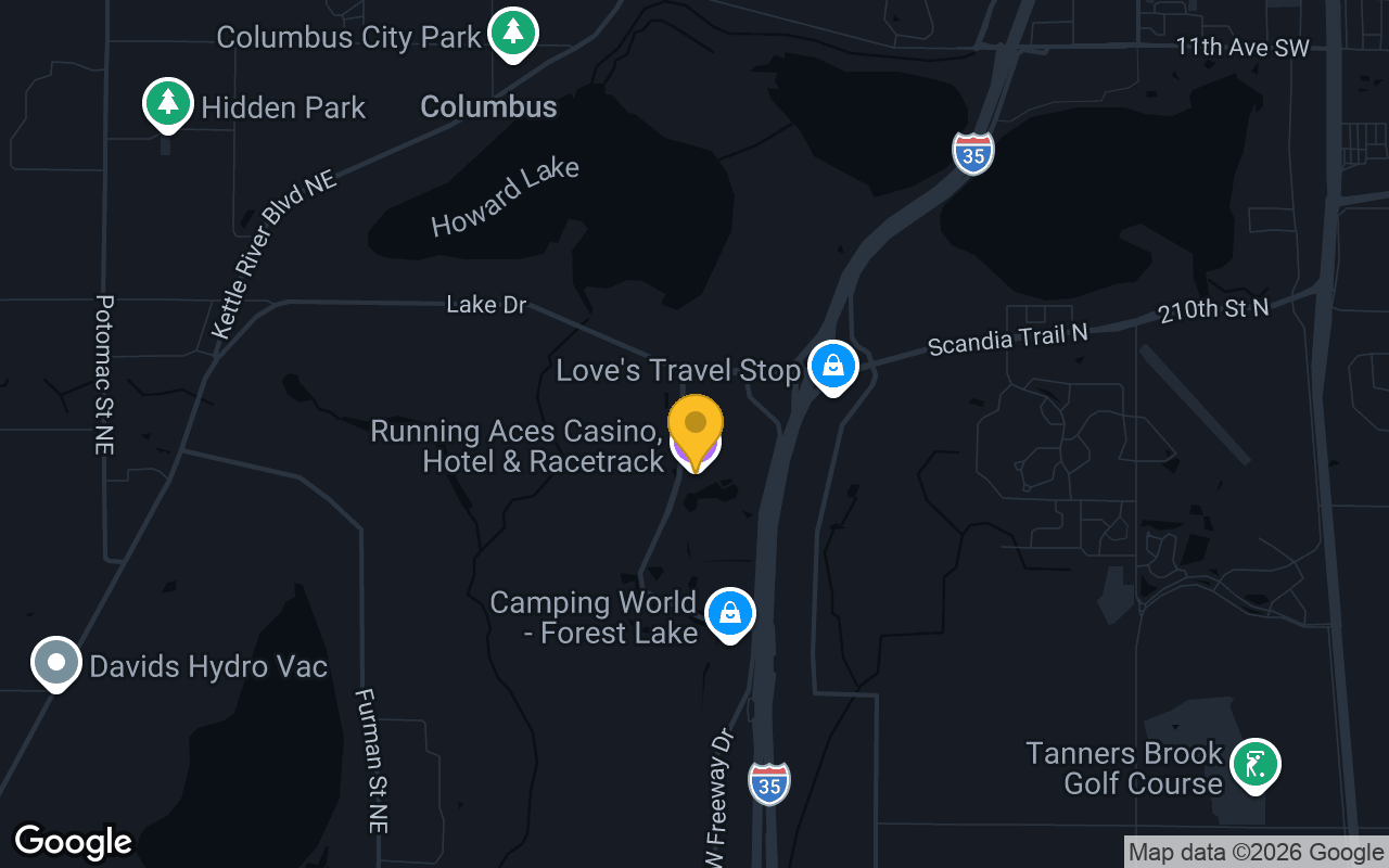 Map of bar trivia spots in Columbus, MN