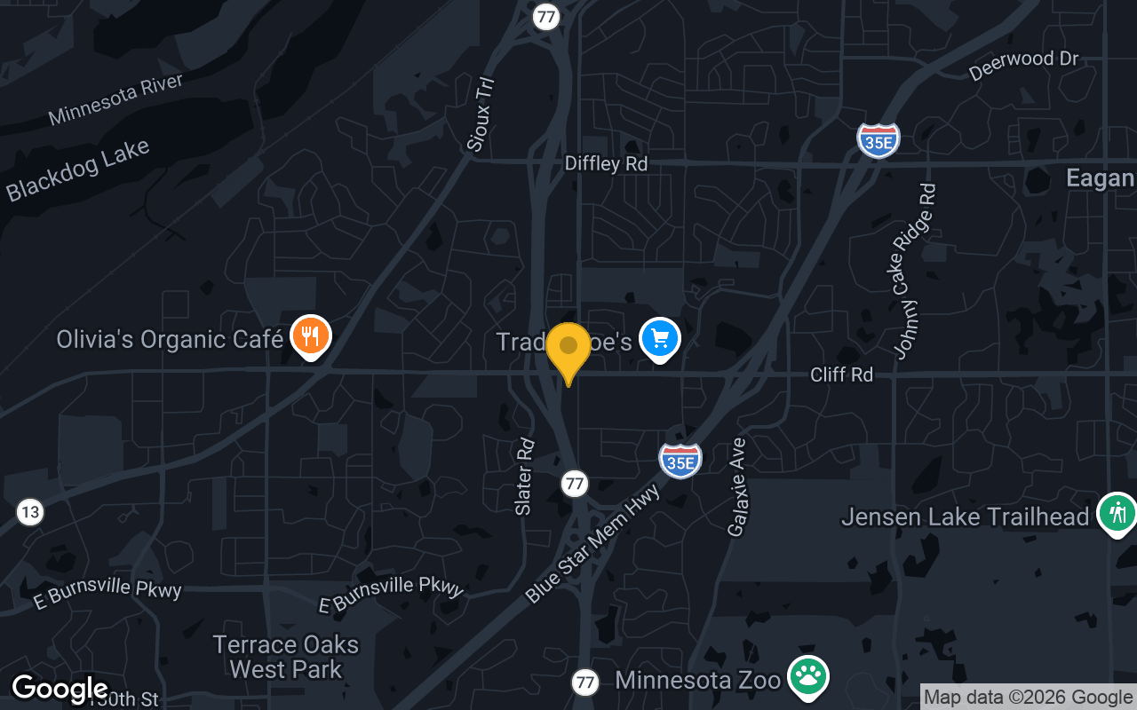 Map of bar trivia spots in Eagan, MN