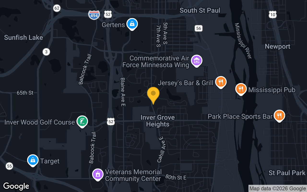 Map of bar trivia spots in Inver Grove Heights, MN