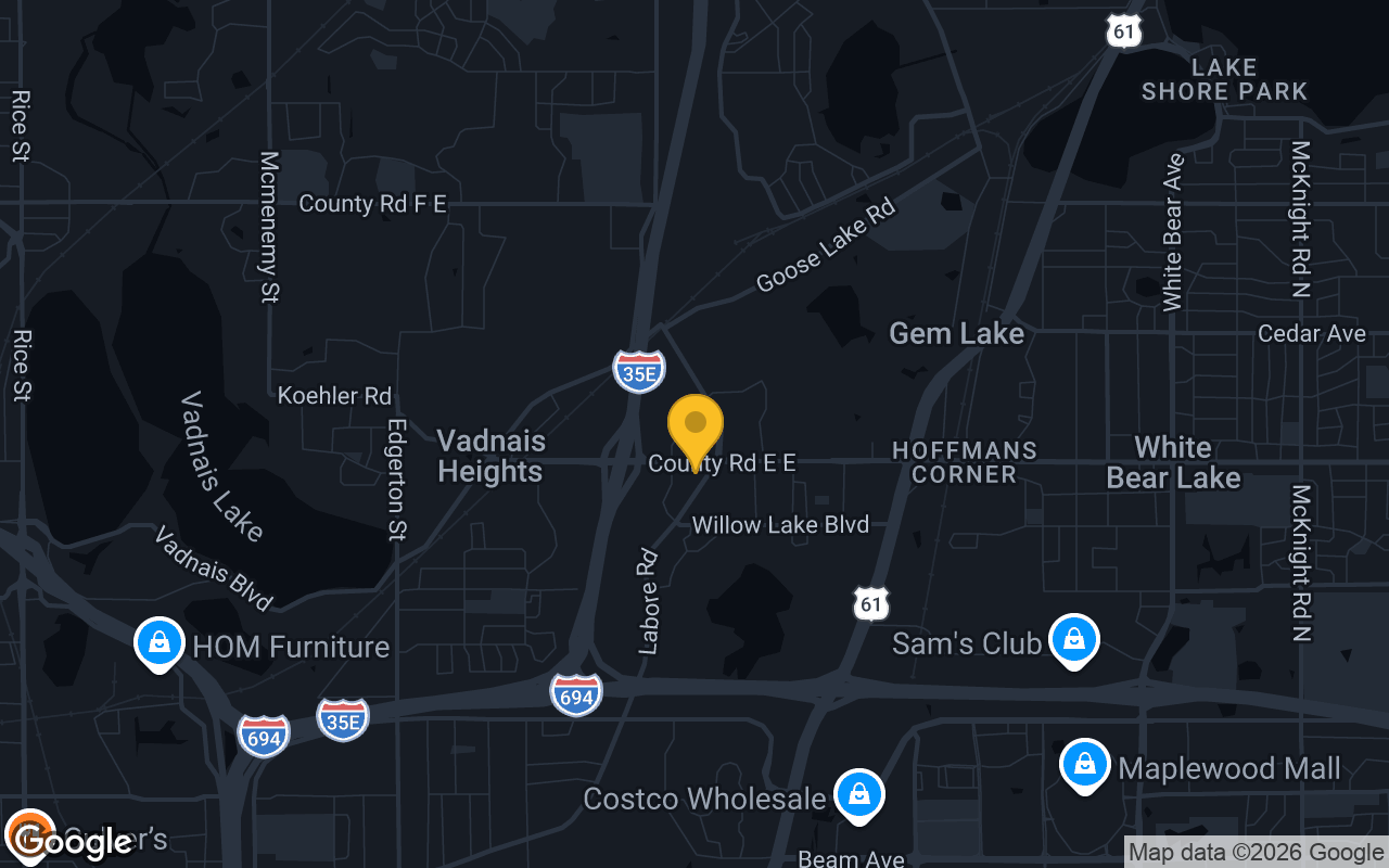 Map of bar trivia spots in Vadnais Heights, MN