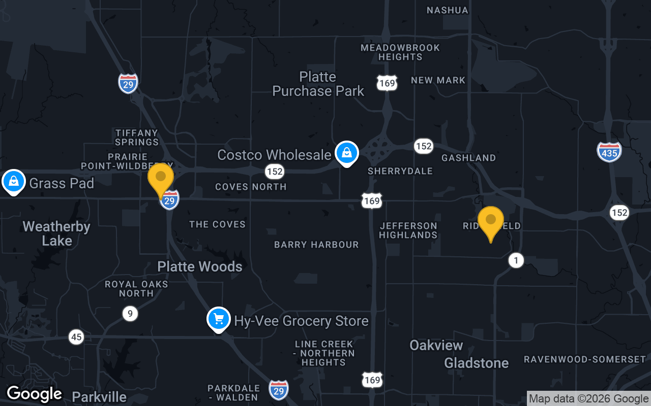 Map of bar trivia spots in Kansas City, MO