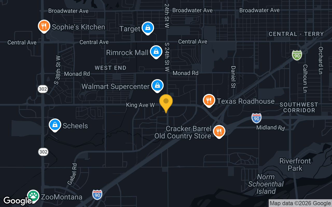 Map of bar trivia spots in Billings, MT