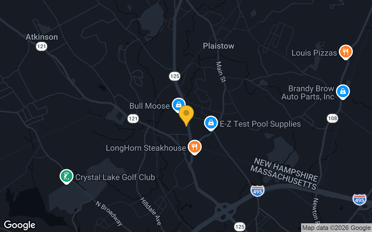 Map of bar trivia spots in Plaistow, NH
