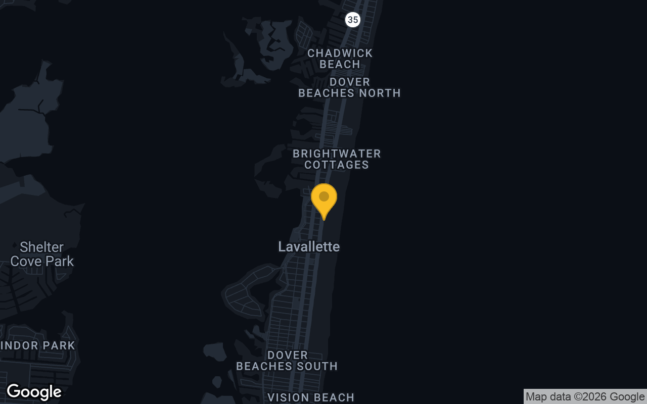Map of bar trivia spots in Lavallette, NJ