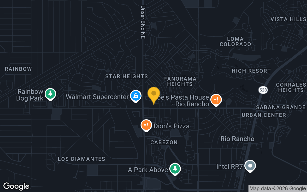 Map of bar trivia spots in Rio Rancho, NM
