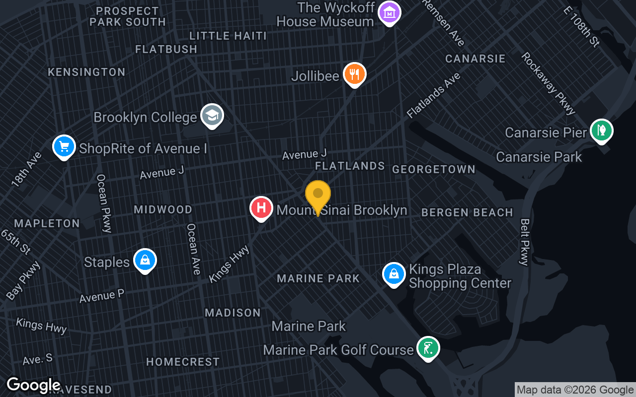 Map of bar trivia spots in Brooklyn, NY