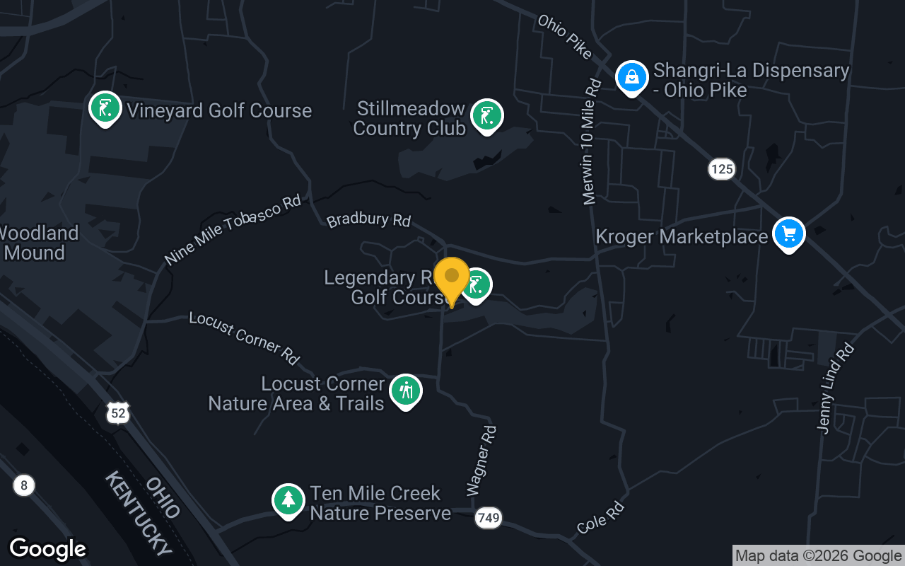 Map of bar trivia spots in Cincinnati, OH