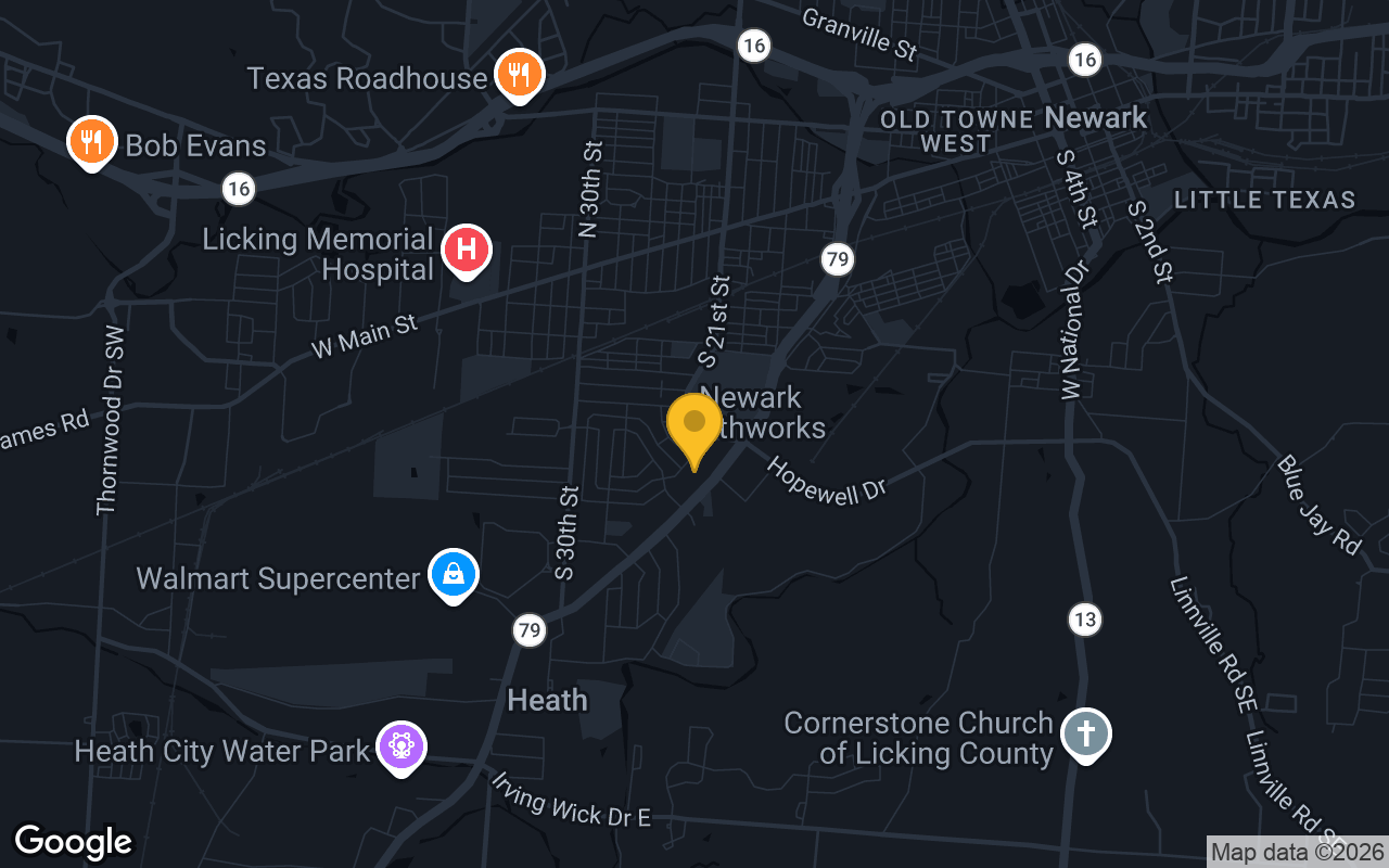 Map of bar trivia spots in Heath, OH
