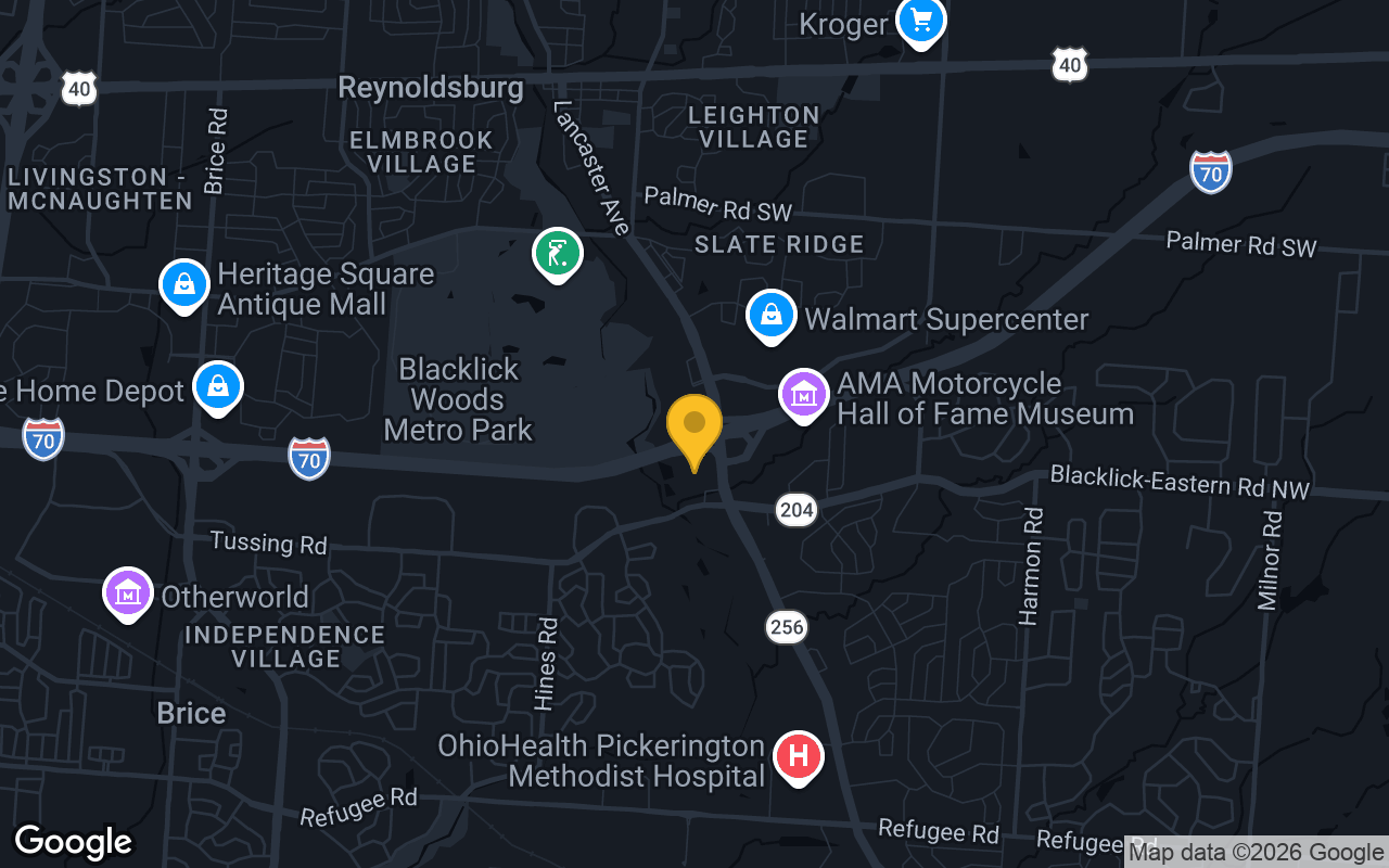 Map of bar trivia spots in Pickerington, OH