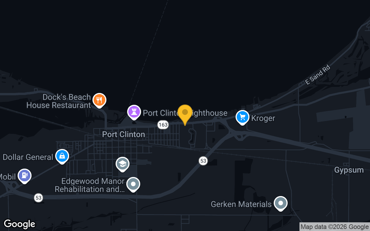 Map of bar trivia spots in Port Clinton, OH
