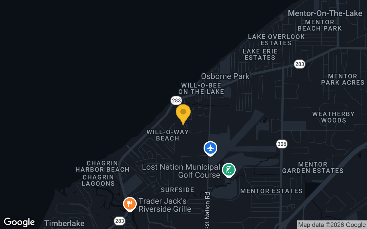 Map of bar trivia spots in Willoughby, OH