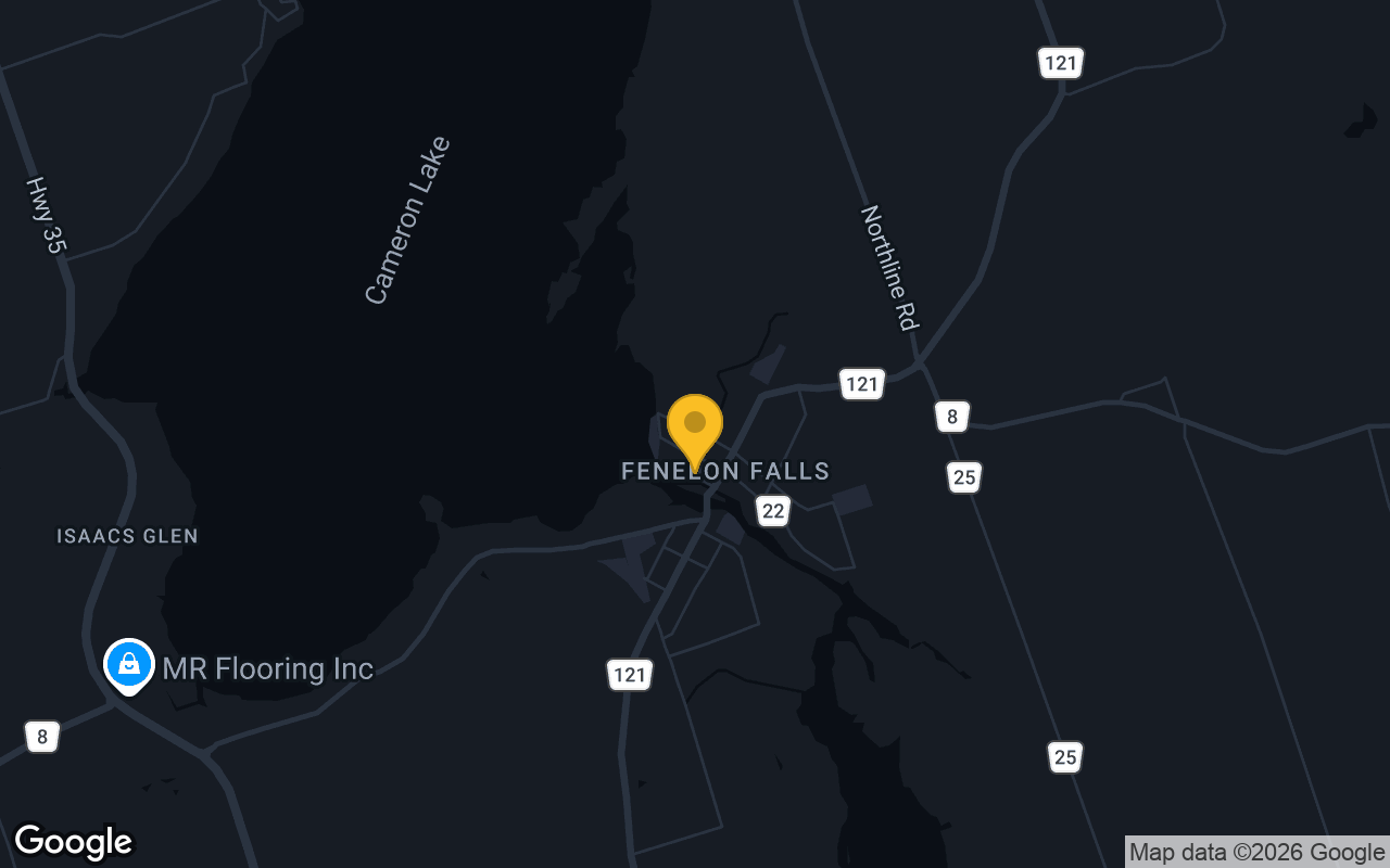 Map of bar trivia spots in Fenelon Falls, ON