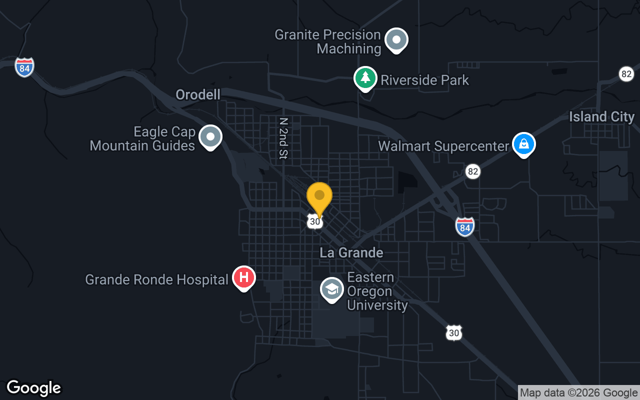 Map of bar trivia spots in La Grande, OR