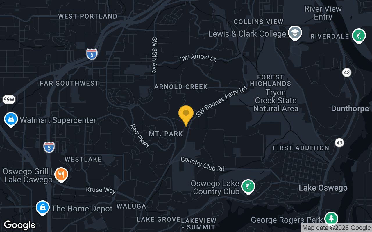 Map of bar trivia spots in Lake Osewego, OR