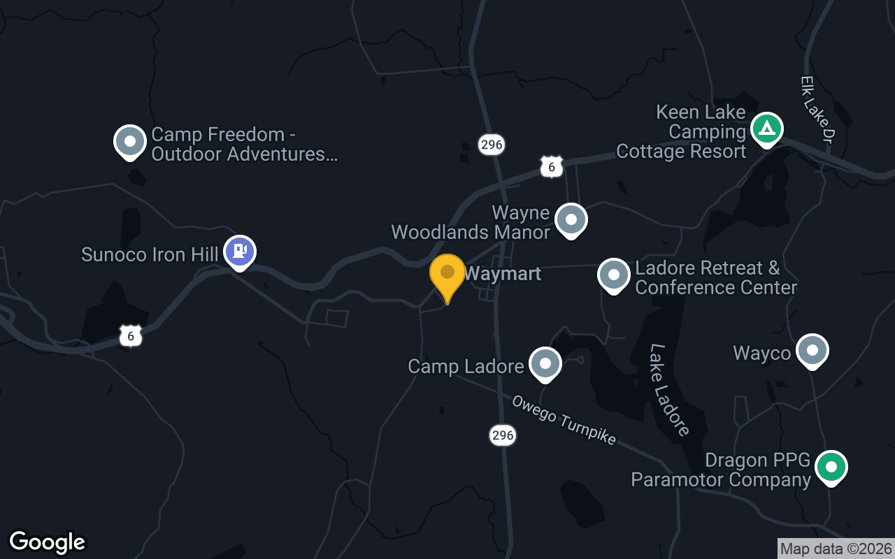 Map of bar trivia spots in Waymart, PA