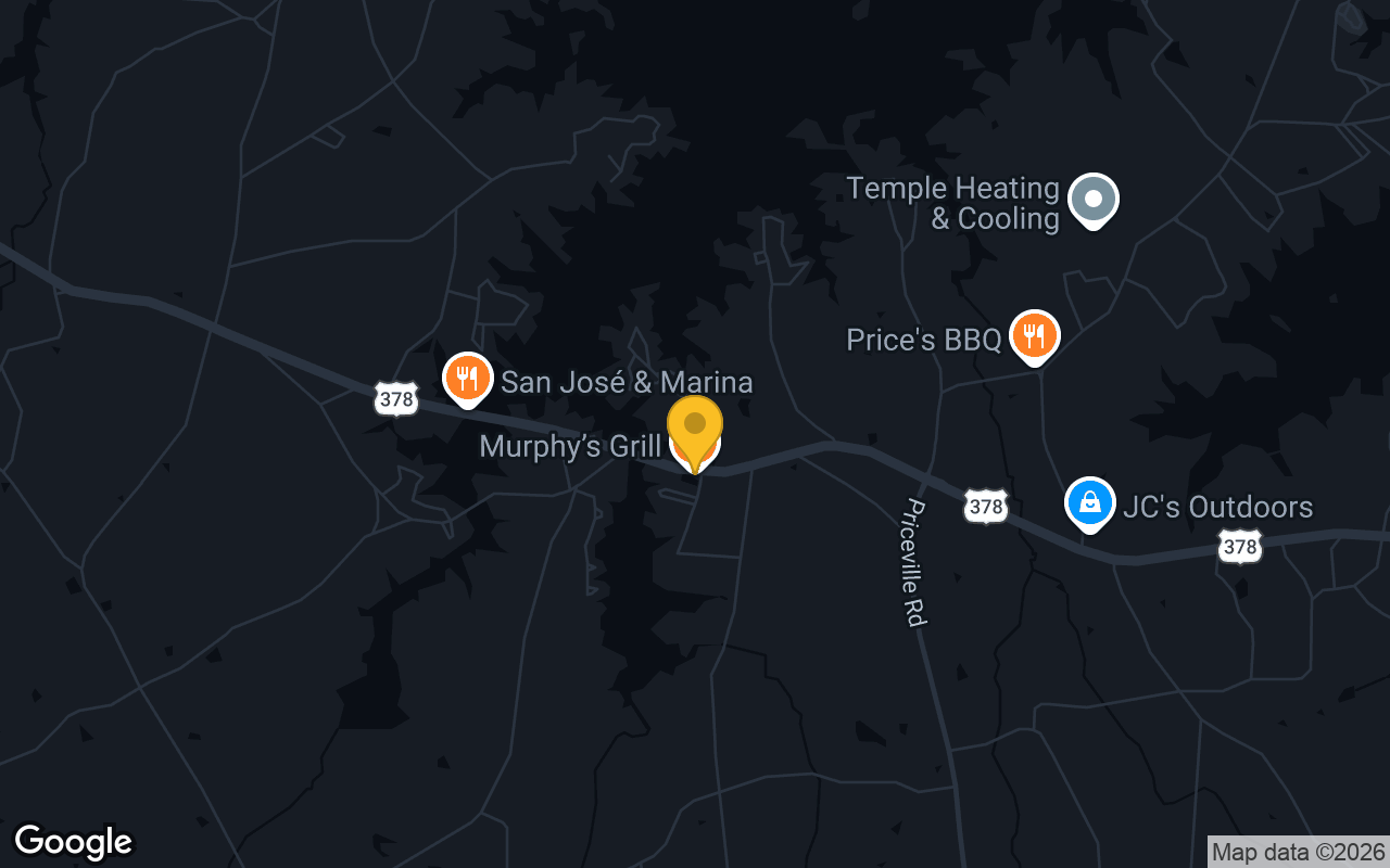 Map of bar trivia spots in Gilbert, SC
