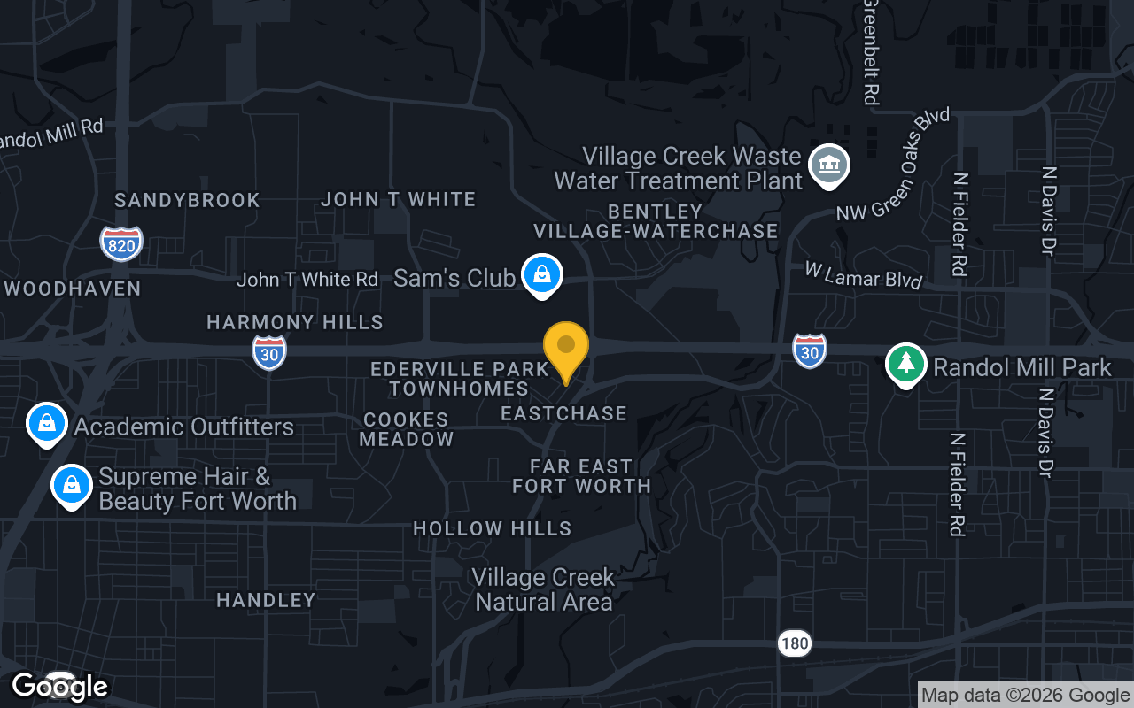 Map of bar trivia spots in Fort Worth, TX