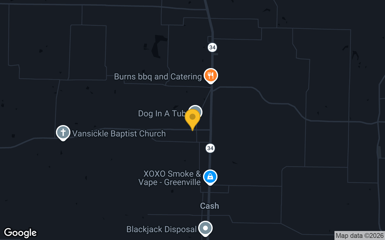 Map of bar trivia spots in Greenville, TX