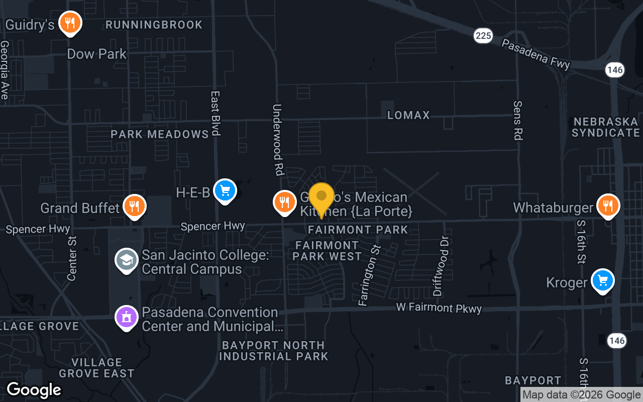 Map of bar trivia spots in La Porte, TX