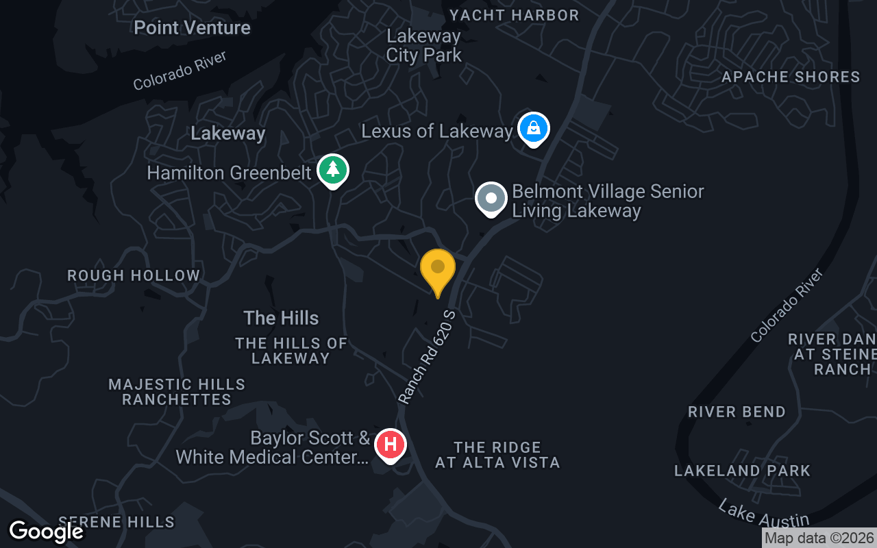 Map of bar trivia spots in Lakeway, TX